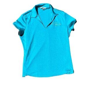 PORT AUTHORITY Woman’s Blue Collard Shirt Size Large